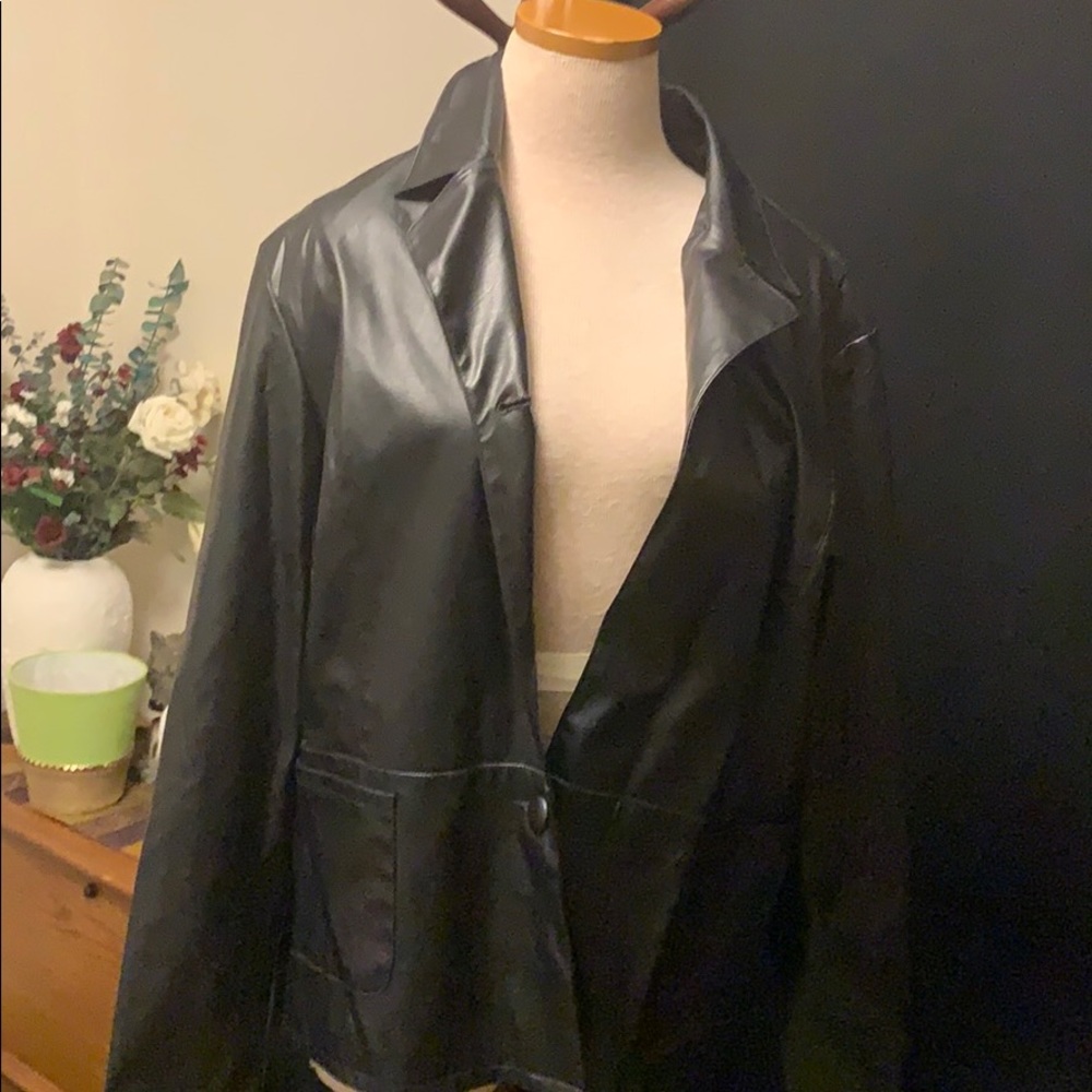 Ladies leather blazer